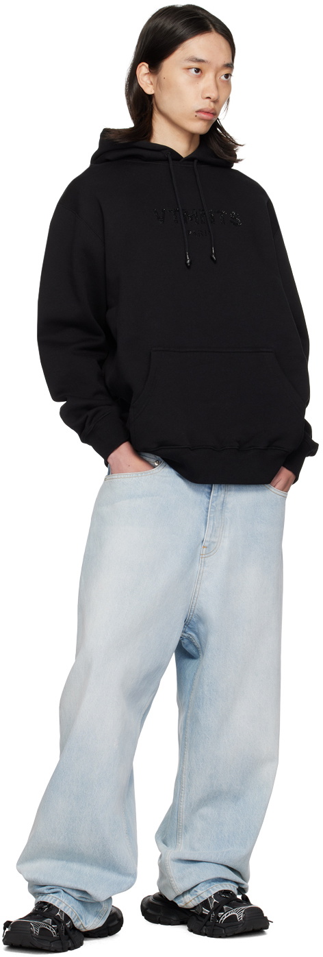 VTMNTS Black Paris Crystal Hoodie