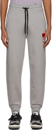 Hugo Grey Logo Patch Lounge Pants