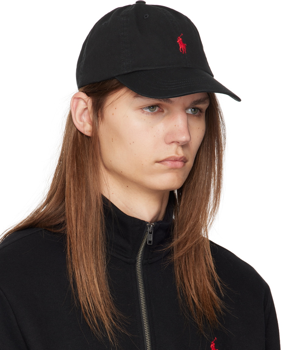 帽子 00s Ralph Lauren Cotton twill cap Black Polo Ralph Lauren Black Cotton Chino Ball Cap Polo Ralph Lauren