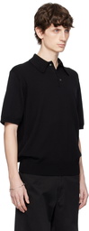 TAKAHIROMIYASHITA TheSoloist. Black Regular Fit Collar Short Sleeve Polo