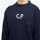 C.P. Company Men's Indigo Fleece Sweatshirt in Denim-Normal Washed 40°