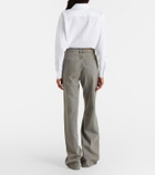 Max Mara Aere cotton poplin and tulle bodysuit