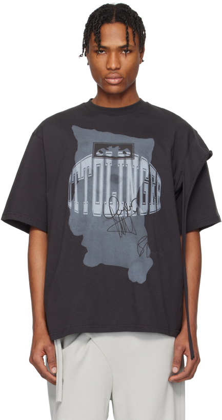 Photo: Ottolinger Black Deconstructed Oversized T-Shirt