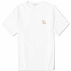 Maison Kitsuné Men's Chillax Fox Patch Classic T-Shirt in White