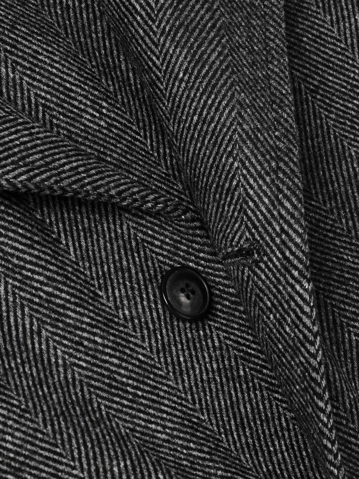 MILES LEON - Traveler Herringbone Wool and Cashmere-Blend Shirt Jacket - Gray