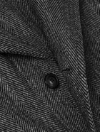 MILES LEON - Traveler Herringbone Wool and Cashmere-Blend Shirt Jacket - Gray