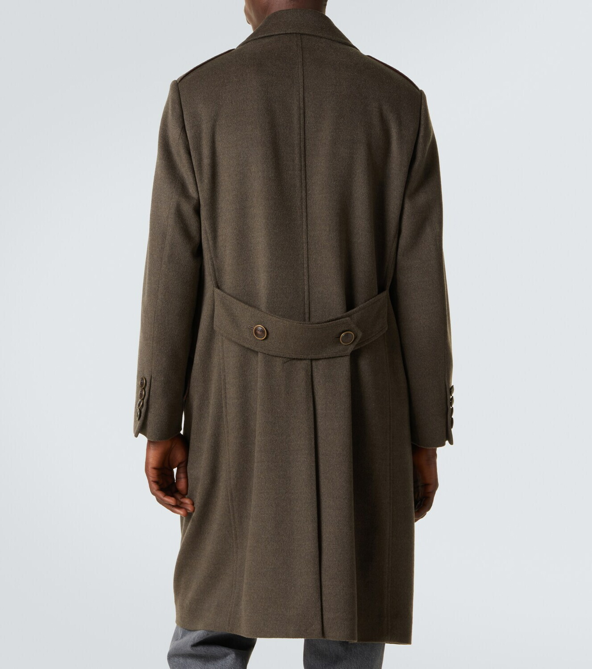 Brunello Cucinelli Double-breasted virgin wool overcoat
