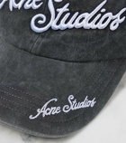 Acne Studios Logo embroidered cotton baseball cap