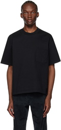 AURALEE Black Stand-Up T-shirt