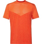 Nike Running - Tech Pack Stretch Jacquard-Knit Running T-Shirt - Bright orange