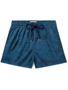 Atalaye - Gorena Mid-Length Printed Recycled Swim Shorts - Blue