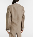 Victoria Beckham Herringbone virgin wool blazer