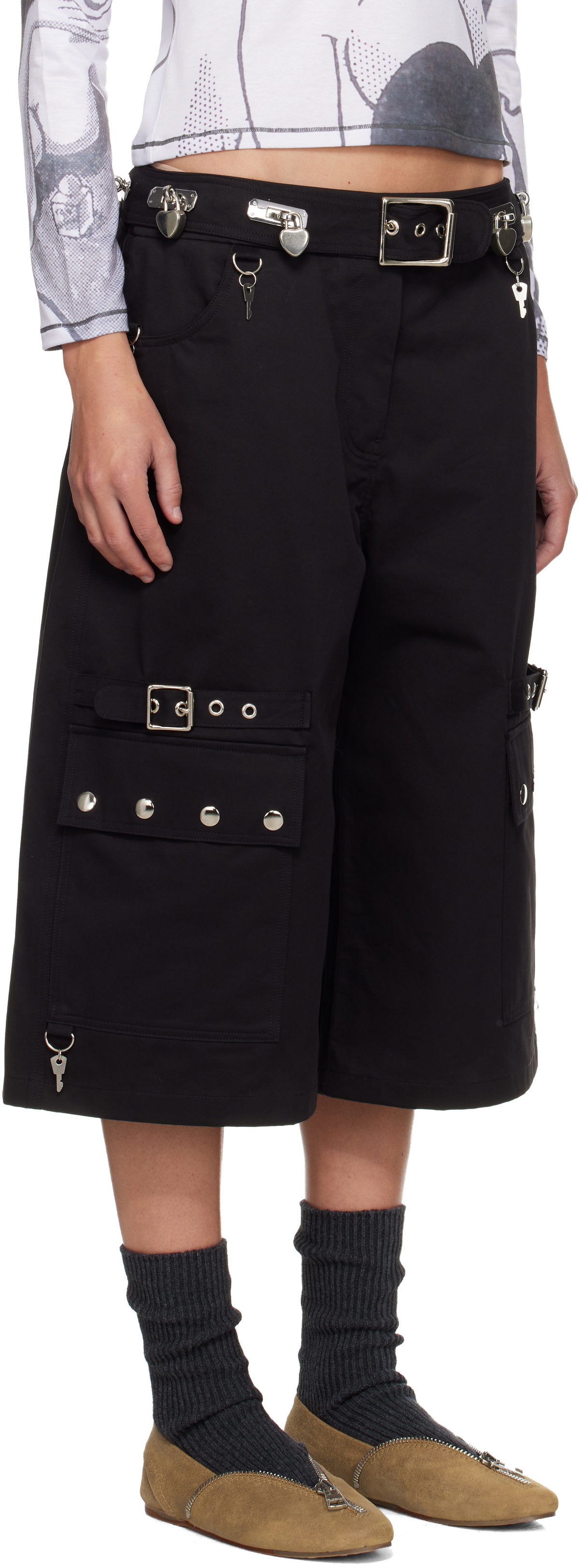 Chopova Lowena Black Thunderhull Shorts