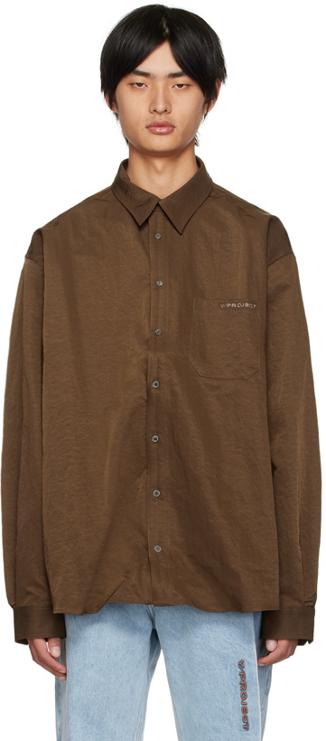 Photo: Y/Project SSENSE Exclusive Brown Wire Shirt