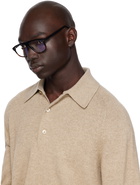 TOM FORD Black & Brown Aviator Glasses