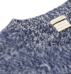 Massimo Alba - Neil Mélange Brushed-Cashmere Sweater - Blue