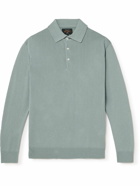 Beams Plus - Knitted Polo Shirt - Blue