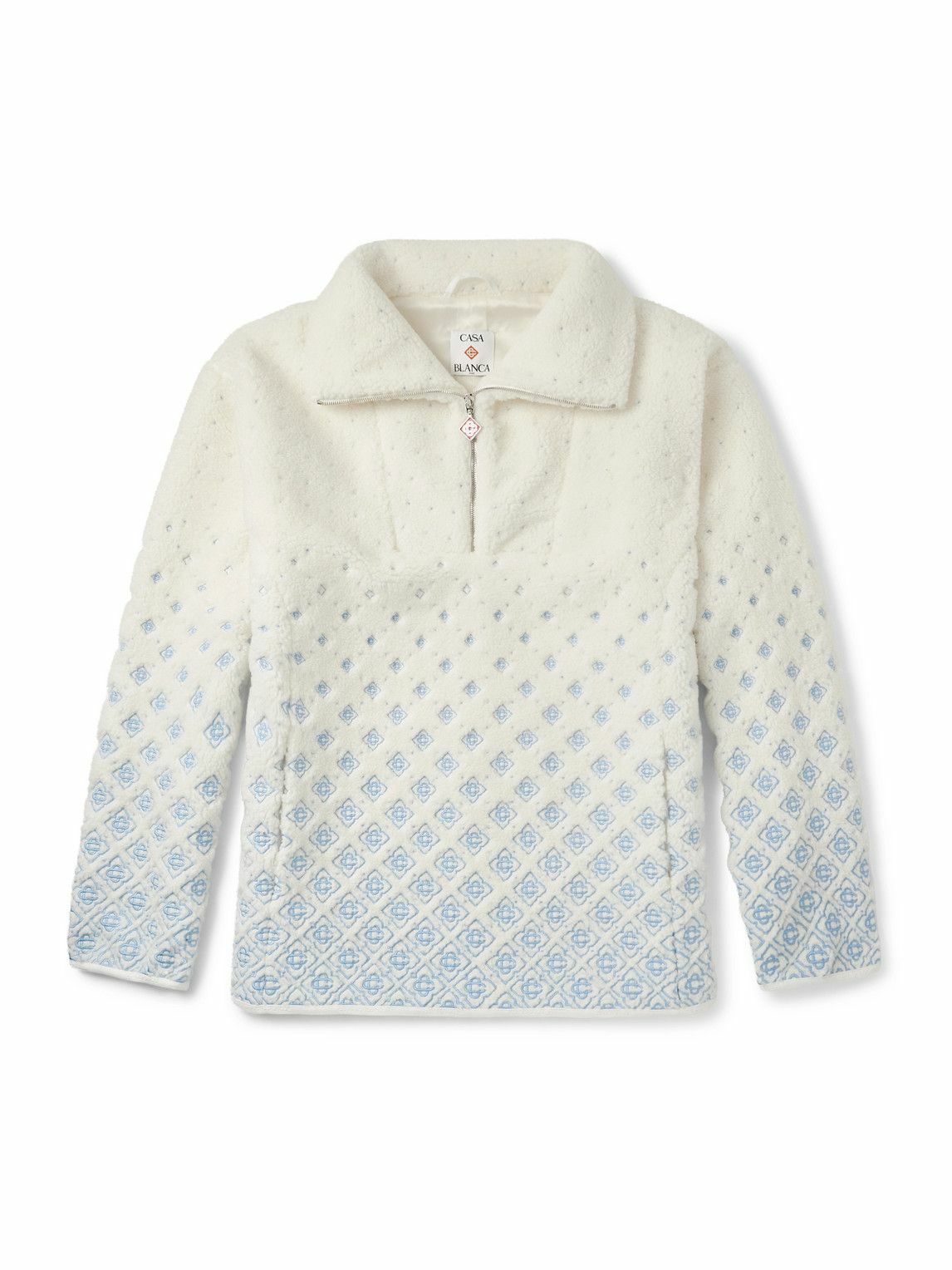 Casablanca Green & White Jacquard Cardigan Casablanca