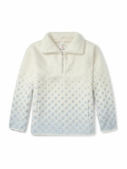 Casablanca - Fleece-Jacquard Half-Zip Sweater - White