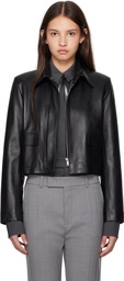 Nour Hammour Black Bleeker Leather Jacket