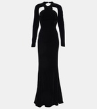 Alessandra Rich Cutout velvet gown