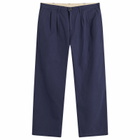 Butter Goods Men's Pleated Trousers in Washed Navy