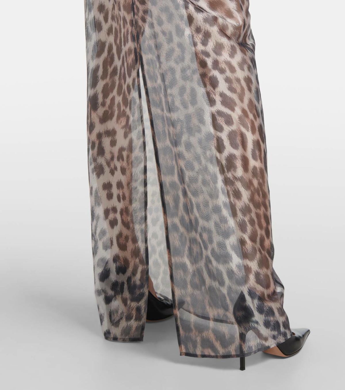 Jacques Wei Crystal-embellished tulle maxi dress