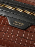 TOM FORD - Croc-Effect Leather Wash Bag