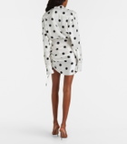 David Koma Polka-dot silk satin minidress
