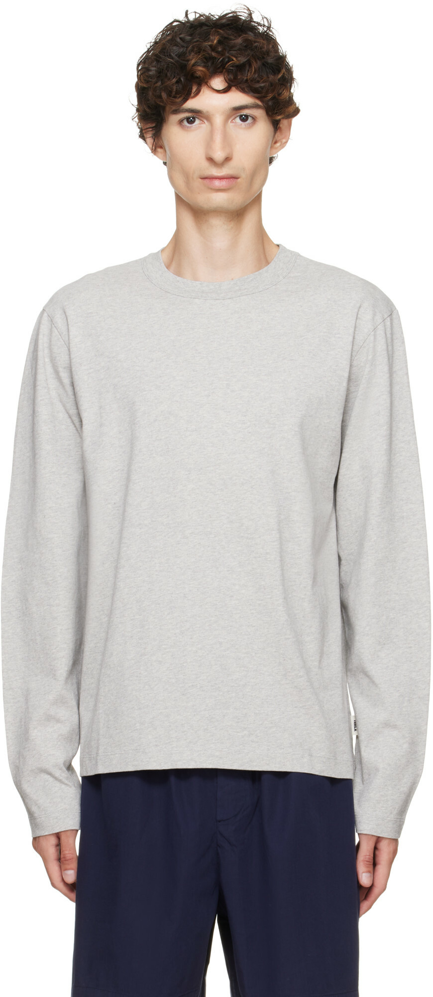 Tekla Gray Long-Sleeved T-shirt