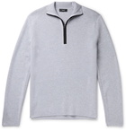 Theory - Taner Mélange Wool and Cotton-Blend Half-Zip Sweater - Gray