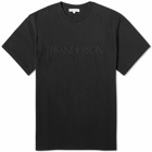 JW Anderson Men's Embroidered Logo T-Shirt in Black