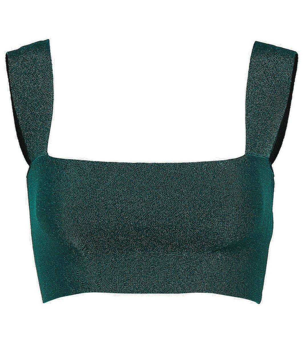 Victoria Beckham Metallic knit bra top Victoria Beckham