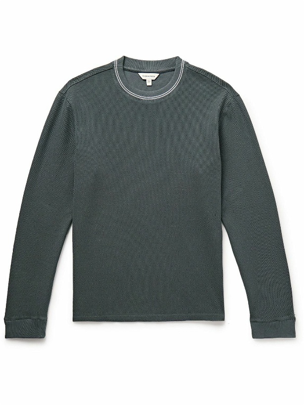Photo: Club Monaco - Cotton-Piqué Sweatshirt - Gray