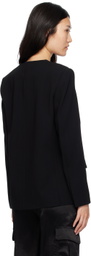 Theory Black Collarless Blazer