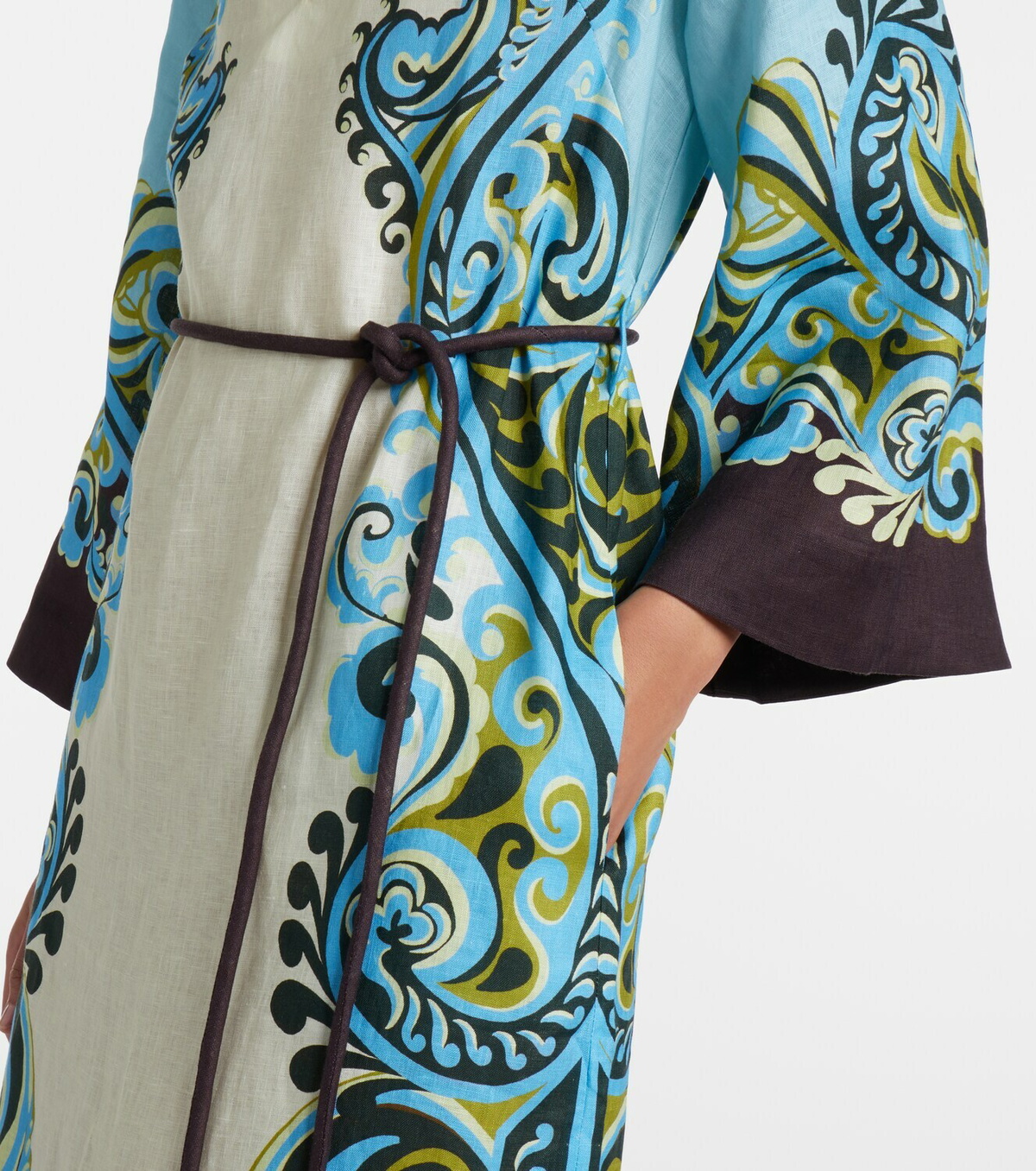 Alémais Natalia printed linen midi dress