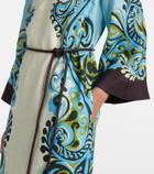 Alémais Natalia printed linen midi dress