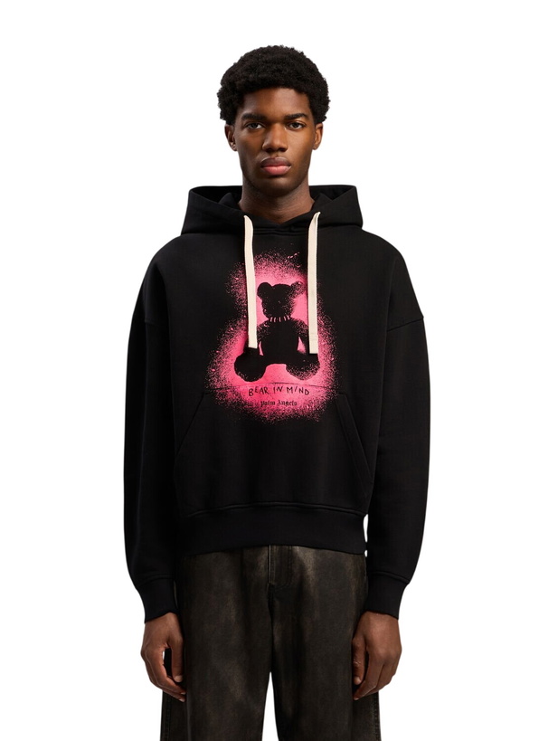 Photo: Palm Angels Spray Bear Loose Hooded Sweatshirt