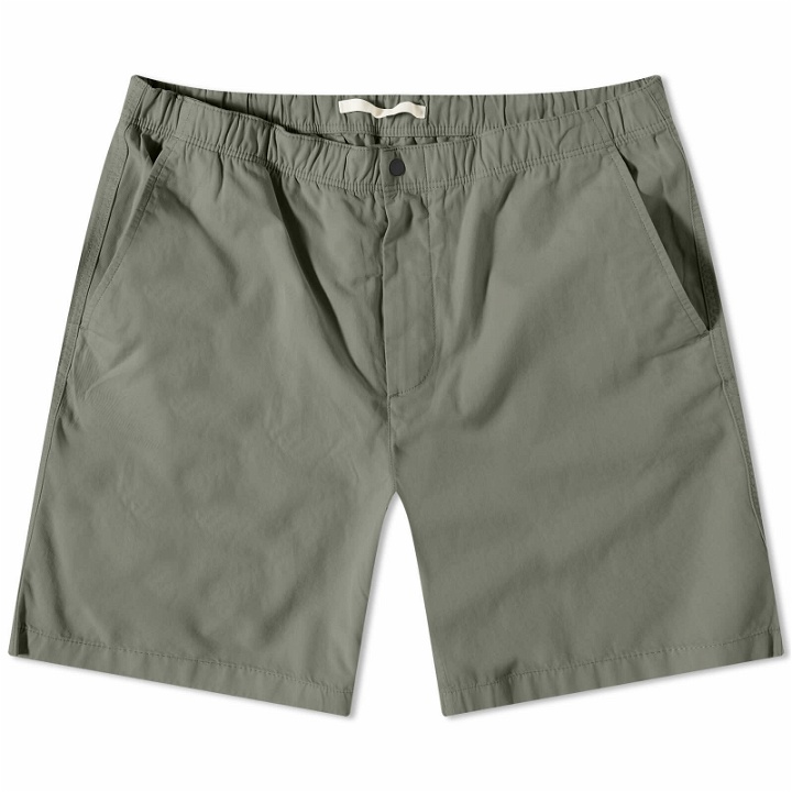 Photo: Norse Projects Men's Ezra Light Twill Short in Dried Sage Green