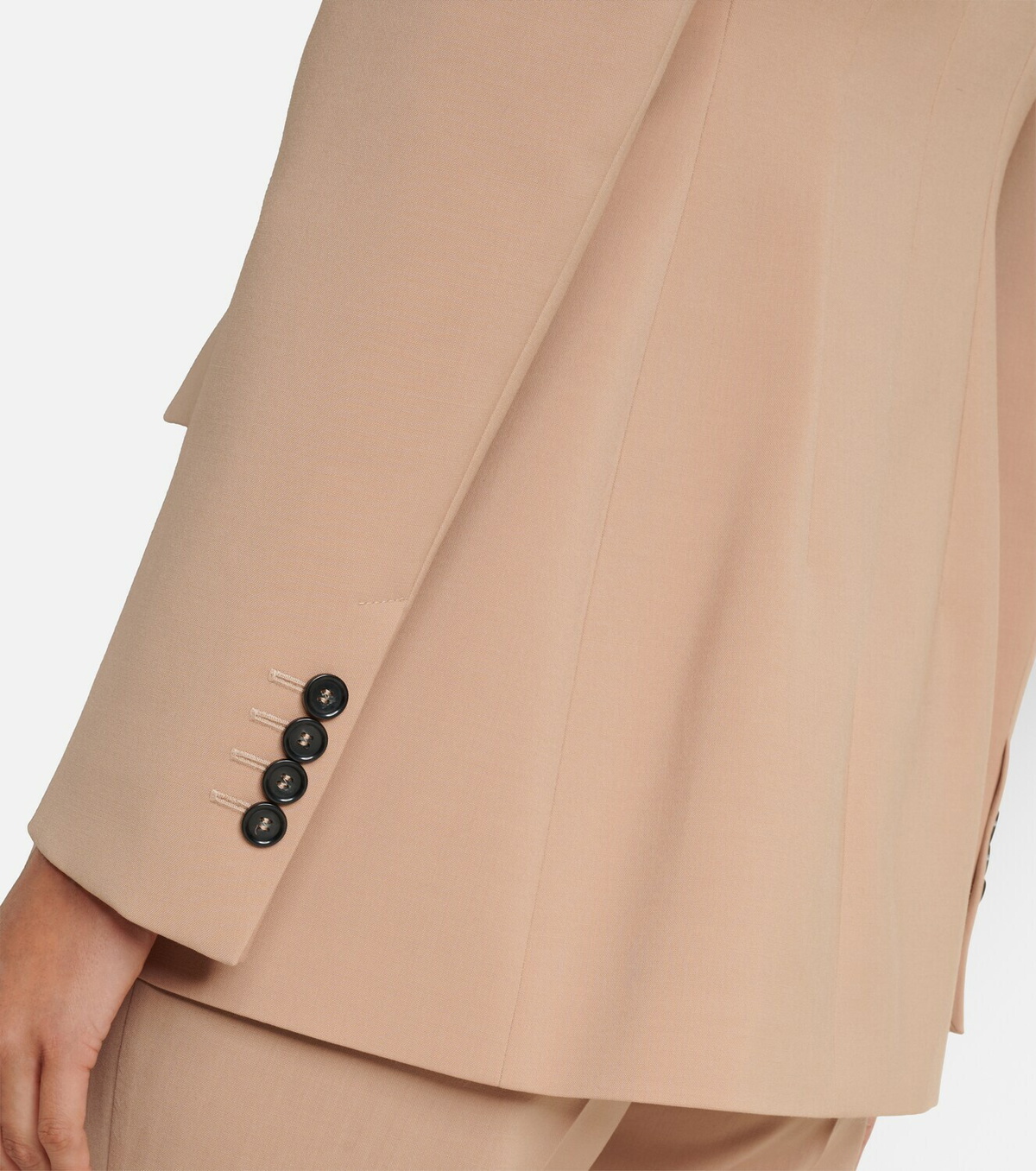 Sportmax Double-breasted virgin wool blazer