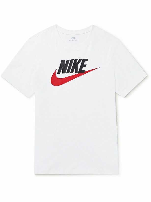 Photo: Nike - Sportswear Futura Logo-Print Cotton-Jersey T-Shirt - White