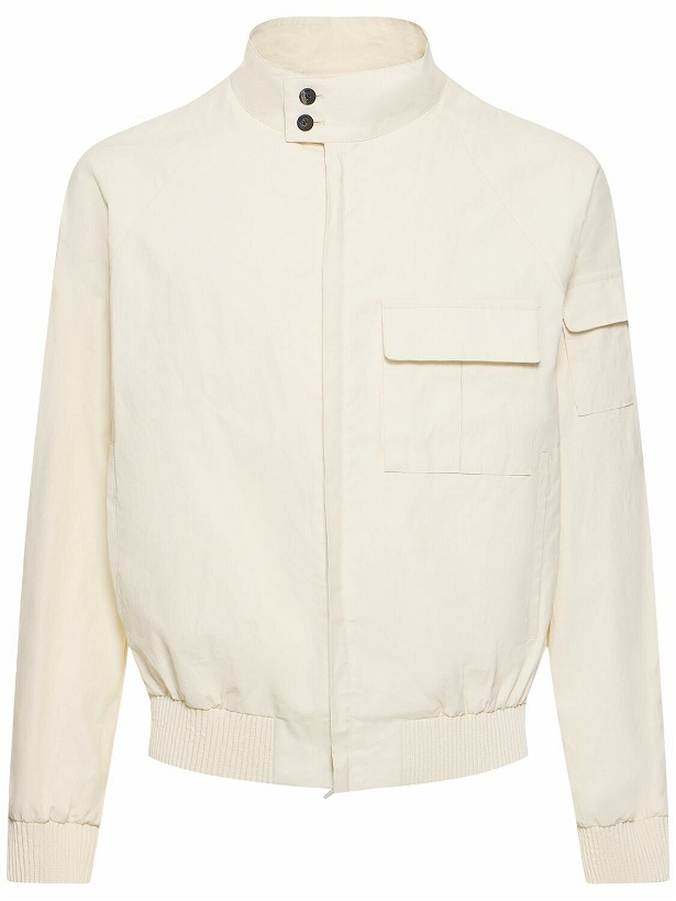 Photo: FERRAGAMO Zipped Linen Jacket
