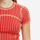 Brain Dead Women's Mariel Sport Knit Top in Guava