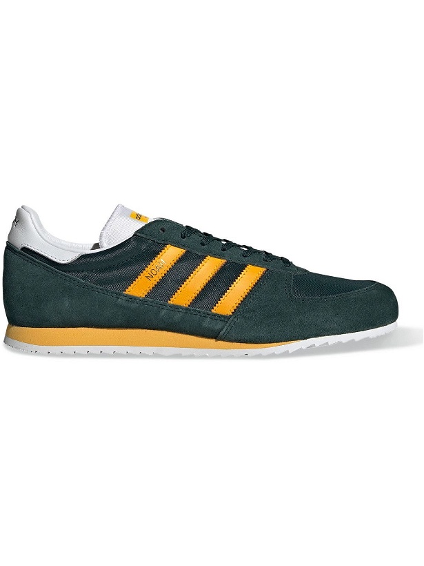 Photo: adidas Consortium - Noah Vintage Runner Leather-Trimmed Mesh and Suede Sneakers - Green