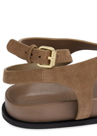 A.emery Jalen Slim Suede Sandals Beige