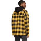 Palm Angels Yellow Checked Shirt