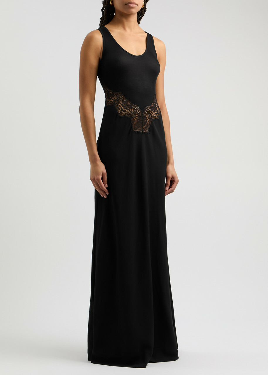 Christopher Esber Verna Lace-trimmed Maxi Dress Black