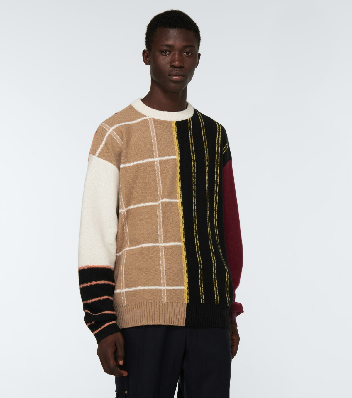 Loewe - Patchwork striped cashmere sweater Loewe