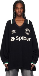 doublet Black Team Spiber Football Polo