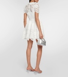 Self-Portrait Embellished lace mini dress